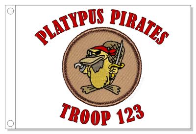 Pirate Platypus Patrol Flag