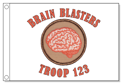 Pink Brain Patrol Flag
