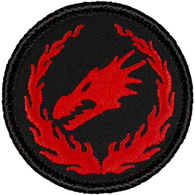 Flaming Red Dragon Scout Patrol Patch