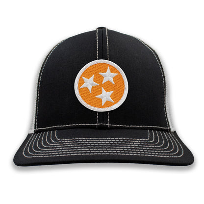 Orange & White Tennessee Tristar Ball Cap or Trucker Hat