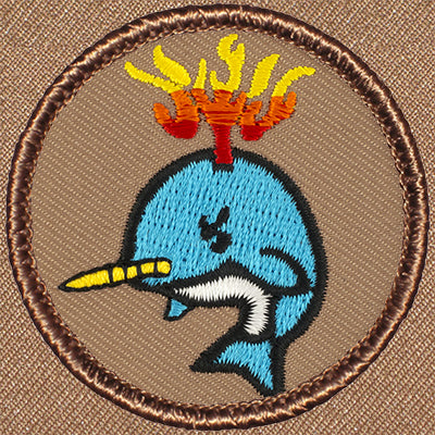 Flaming Narwhal Patrol Patch Ð Scout Patch