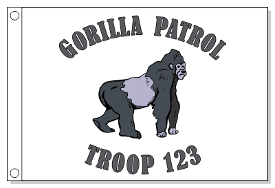 Silverback Gorilla Patrol Flag