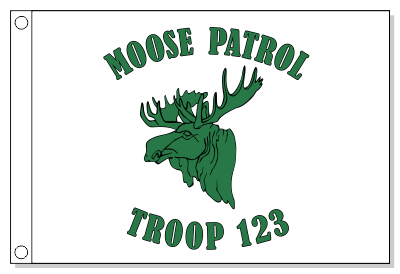 Green Moose Patrol Flag