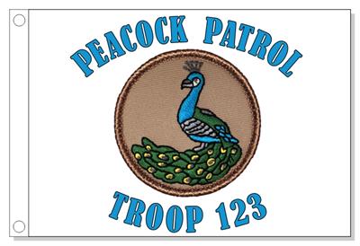 Peacock Patrol Flag