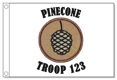 Metallic Pinecones Patrol Flag