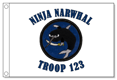 Ninja Narwhal Patrol Flag