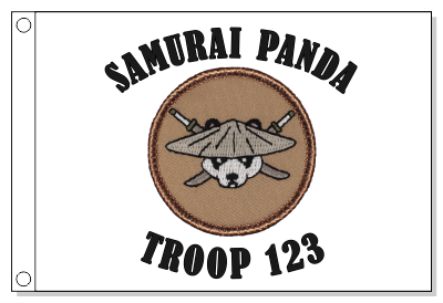 Samurai Panda Patrol Flag