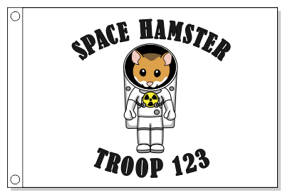 Space Hamster Patrol Flag