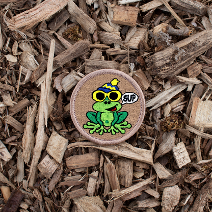 Cool frog 2” embroidered scout patrol patches