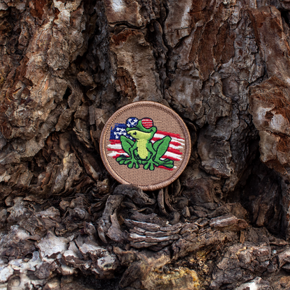American frog iron-on scout patch