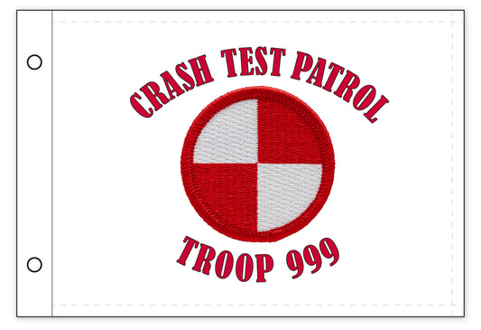 Red & White Crash Test Patrol Flag
