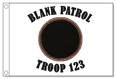 Blank Black/Tan Patrol Flag