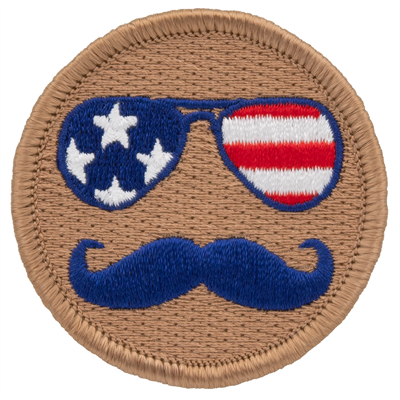 USA Mustache Scout Patrol Patches