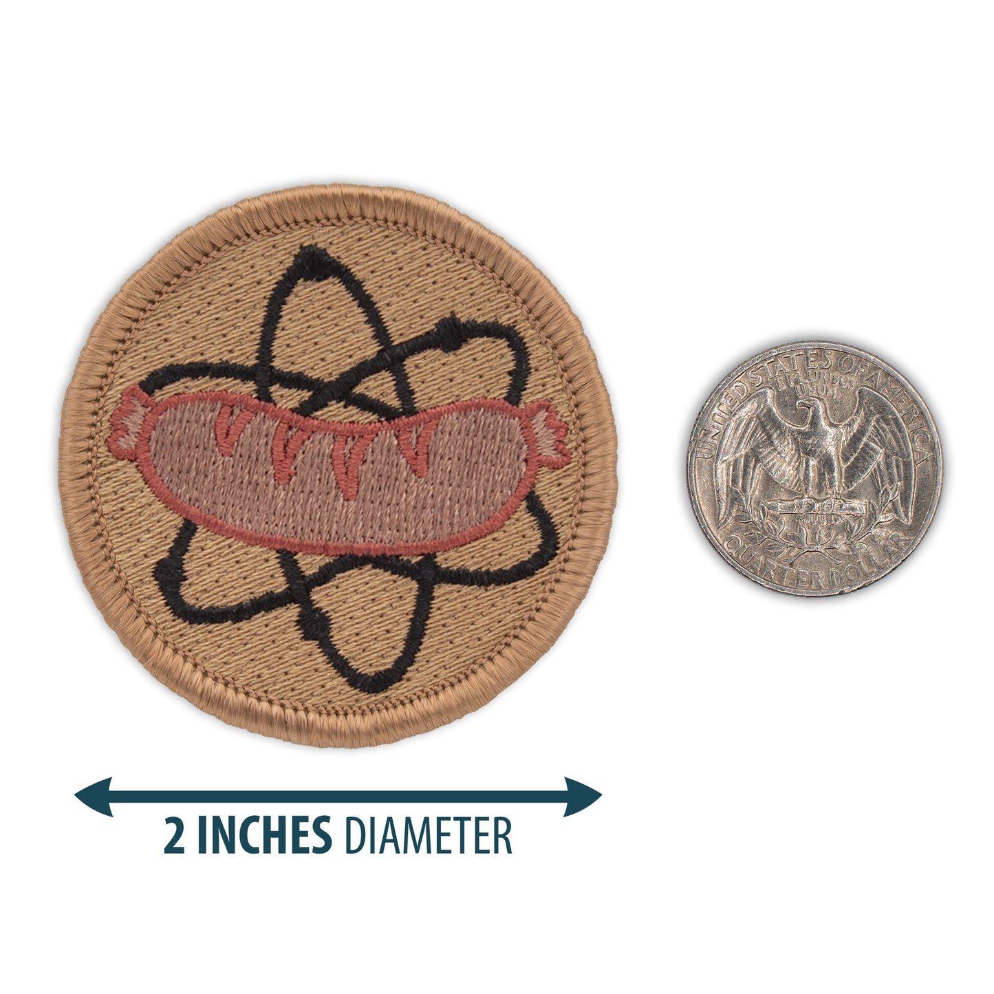 Atomic hot dog 2” embroidered scout patrol patches
