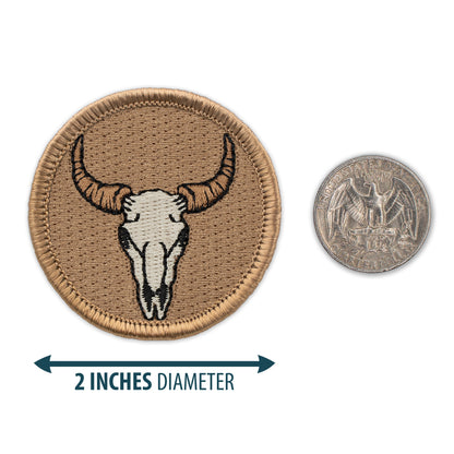Longhorn skull 2” embroidered scout patrol patches