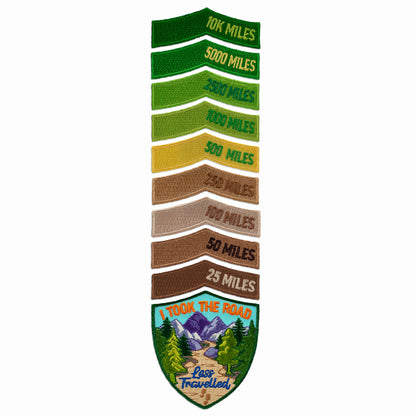 Miles hiked scout award patches