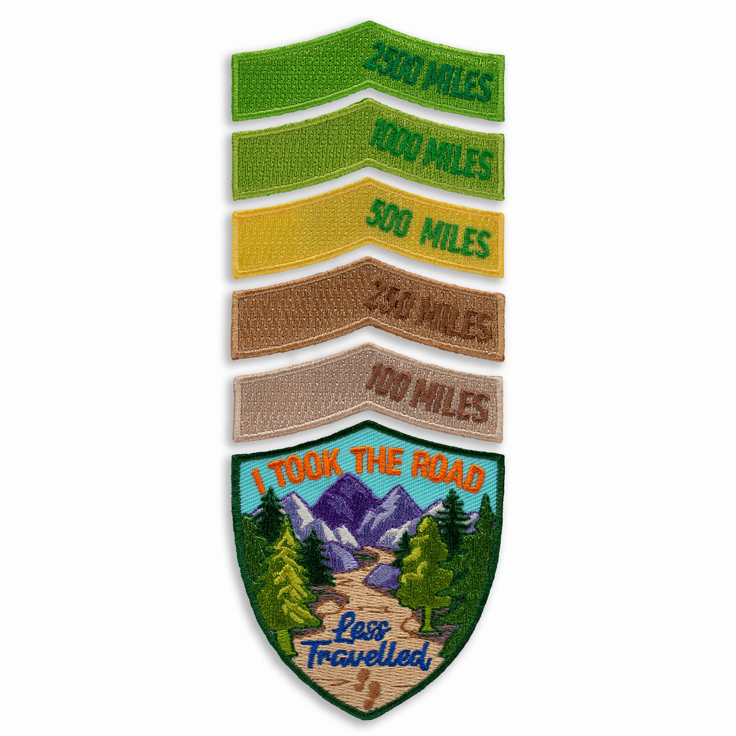 Miles Hiked Achievement Patches
