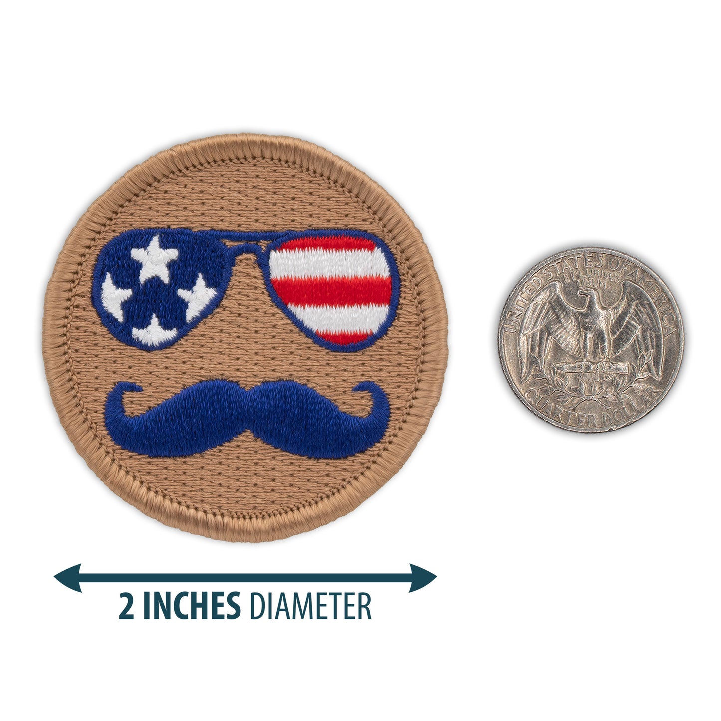 USA mustache 2” embroidered scout patrol patches