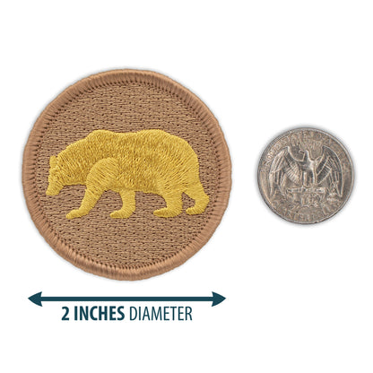 Gold Bear 2” embroidered scout patrol patches