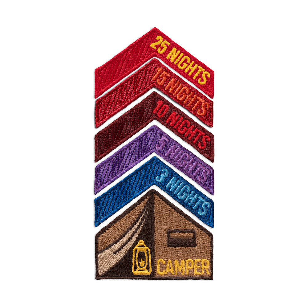 Camping Nights Achievement Patches