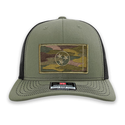 Subdued Camo Tennessee State Flag Ball Cap or Trucker Hat
