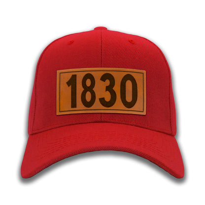 Real Leather Numeral Ball Caps