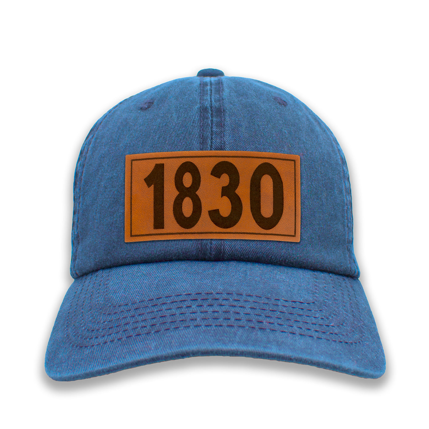 Real Leather Numeral Ball Caps