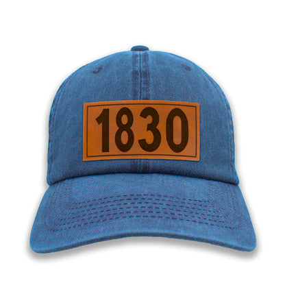 Real Leather Numeral Ball Caps