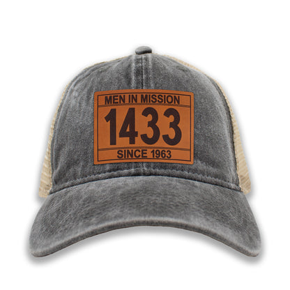Real Leather Numeral Ball Caps