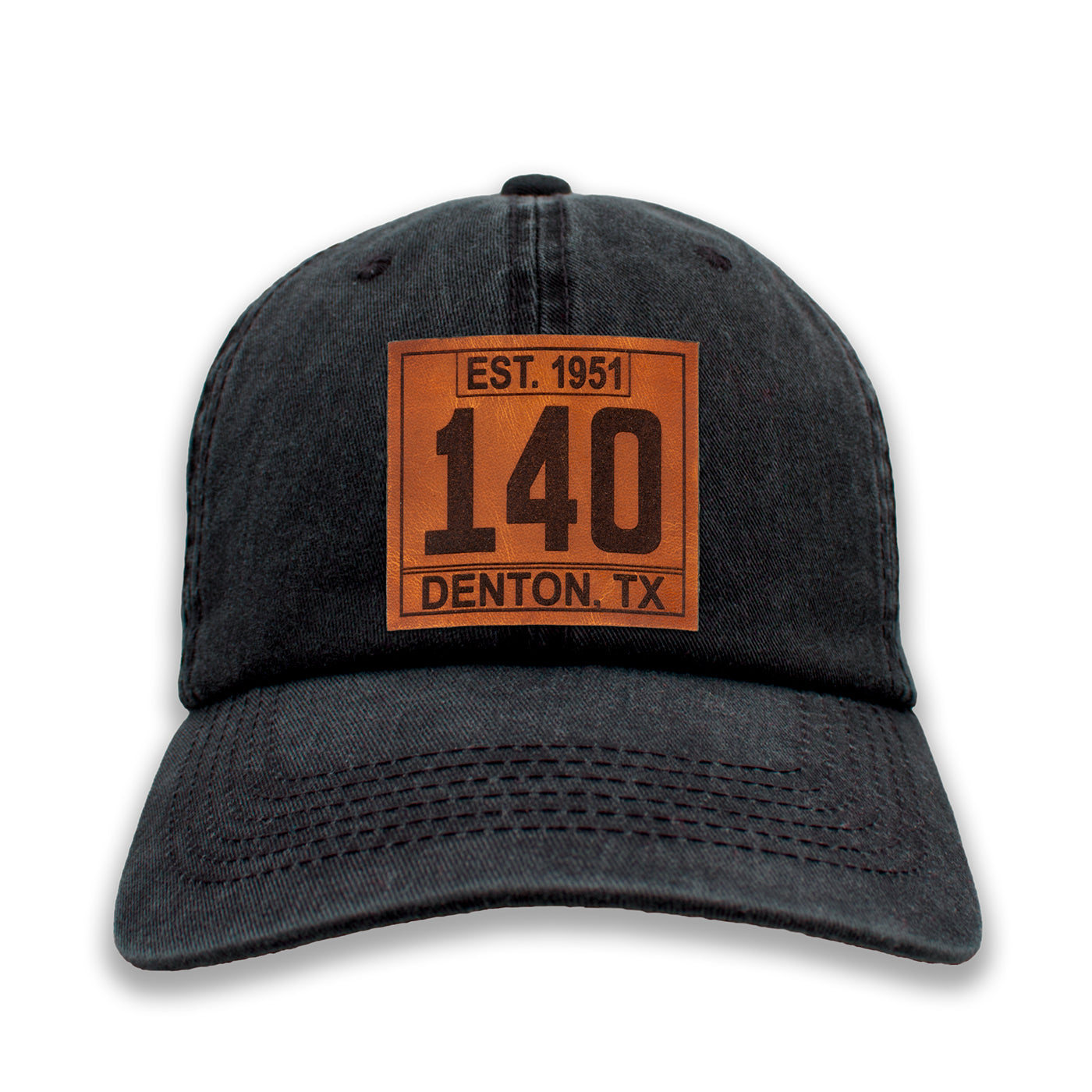 Real Leather Numeral Ball Caps