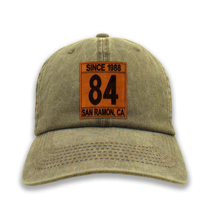 Real Leather Numeral Ball Caps
