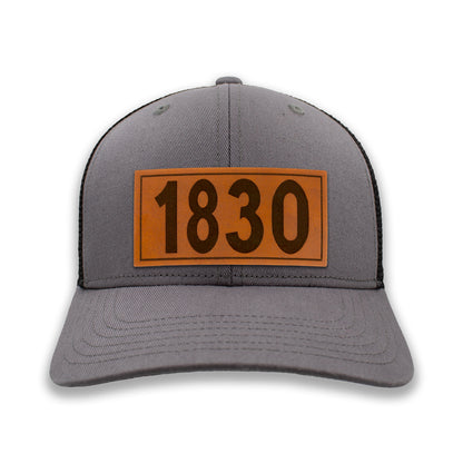 Real Leather Numeral Ball Caps