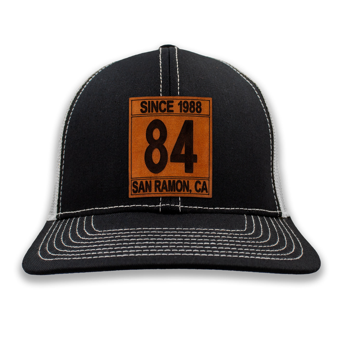 Real Leather Numeral Ball Caps