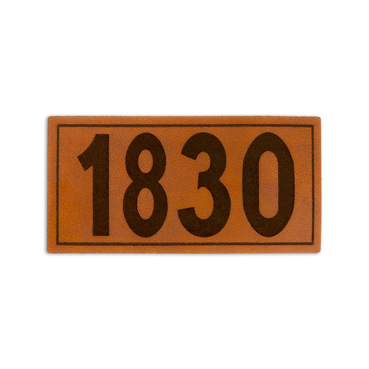 Real Leather Numeral Patches