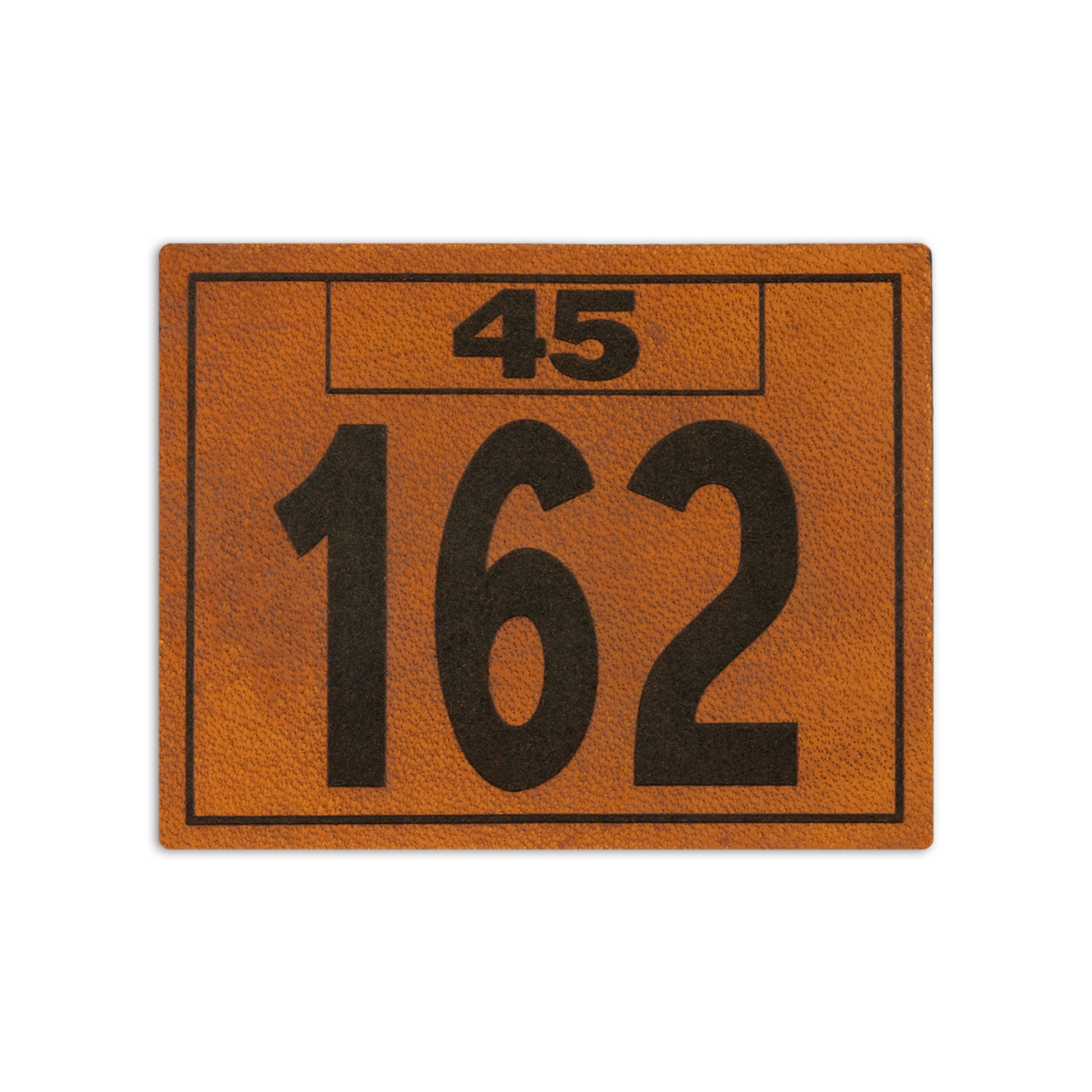 Leather scout troop number patch