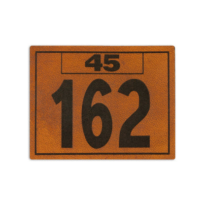 Leather scout troop number patch