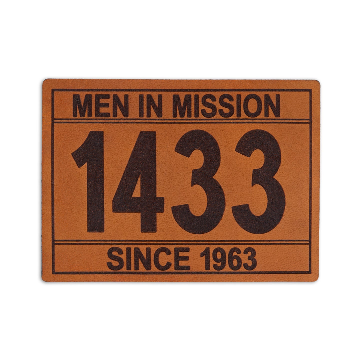 Leather troop number patches