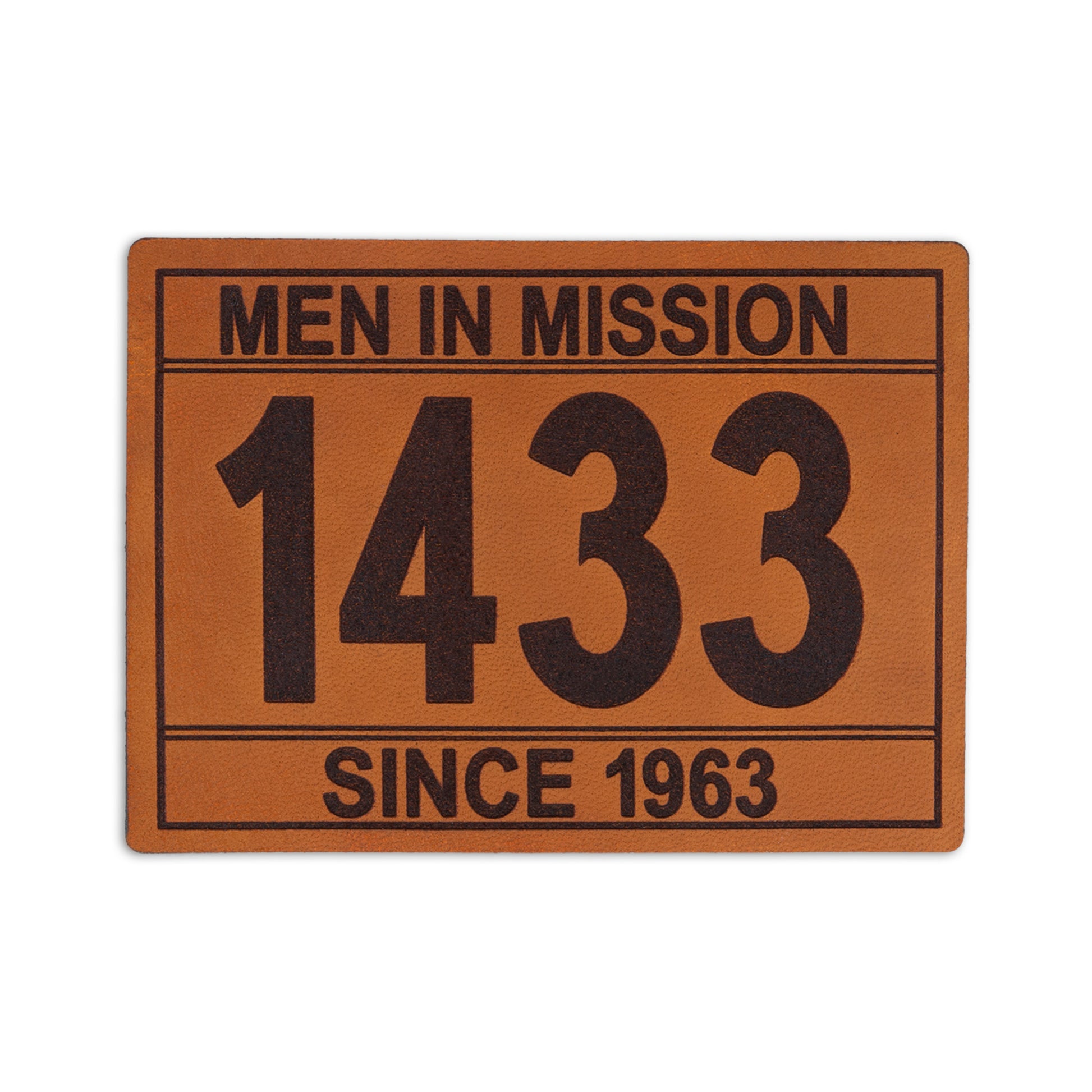 Leather troop number patches