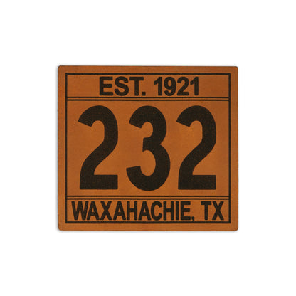 Troop numeral leather patch