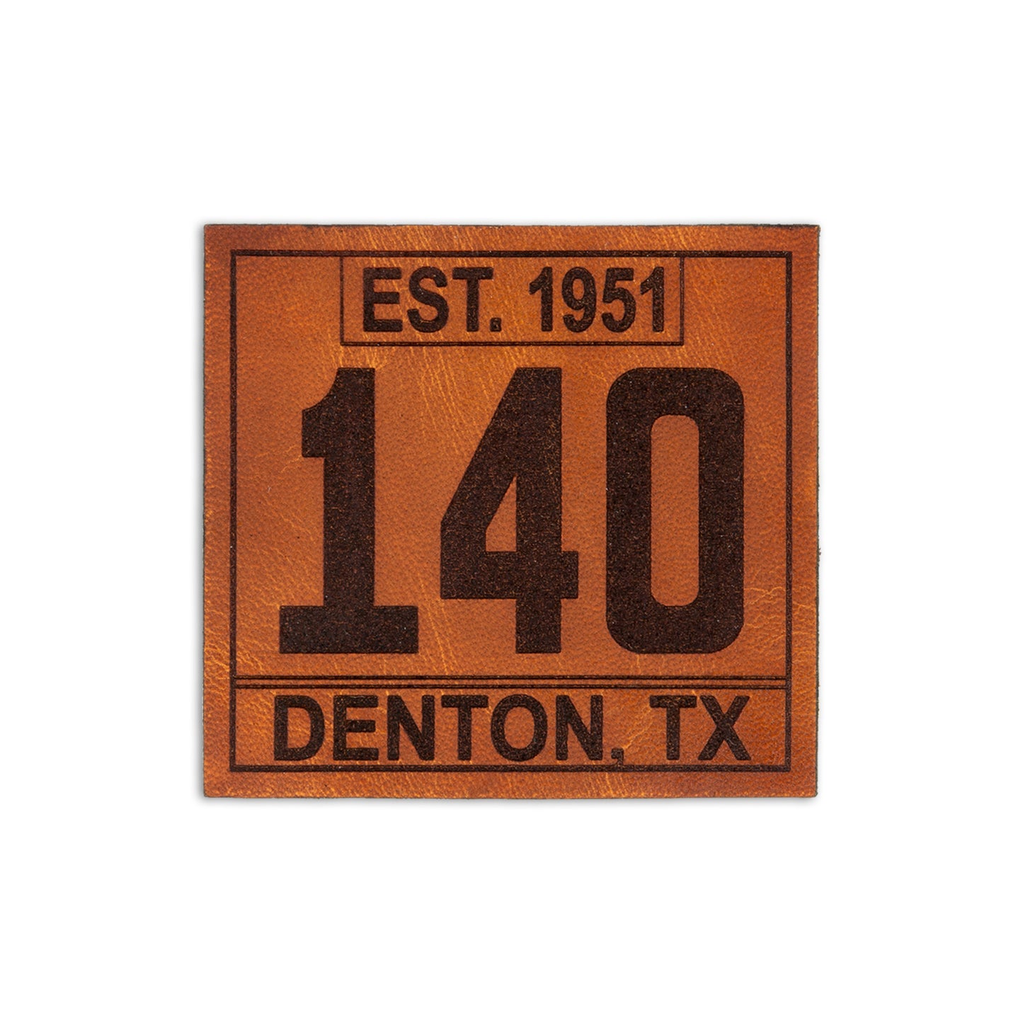 Engraved leather patches - scout troop numeral