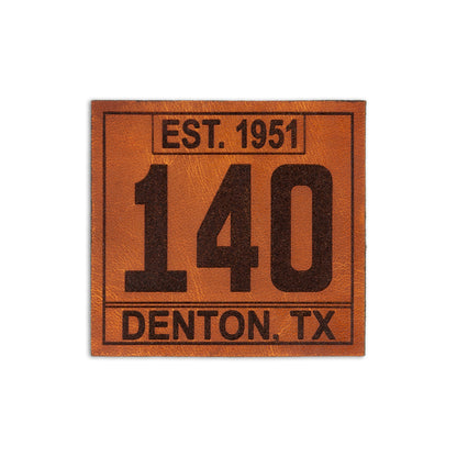 Engraved leather patches - scout troop numeral