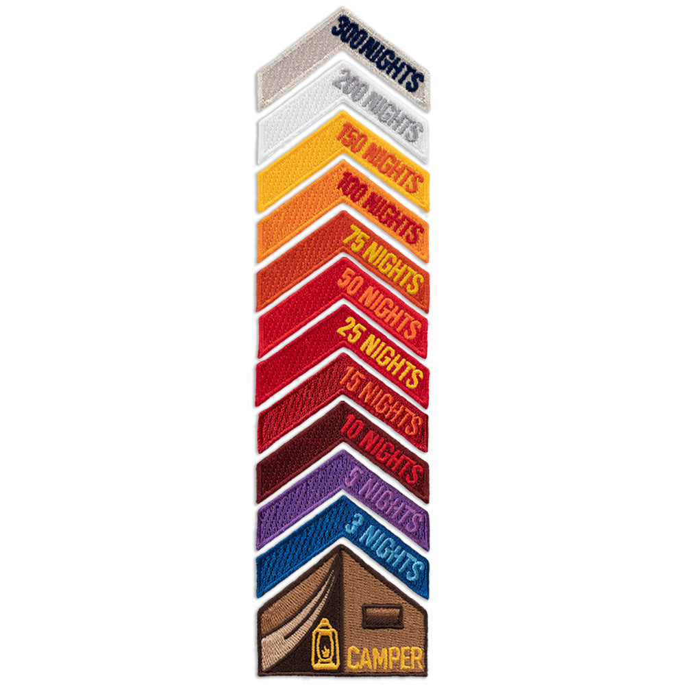 Camping Nights Achievement Patches