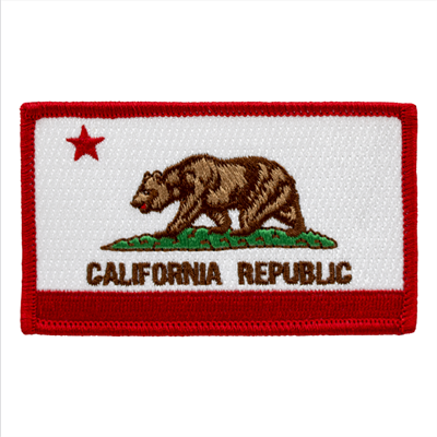California embroidered state flag patch