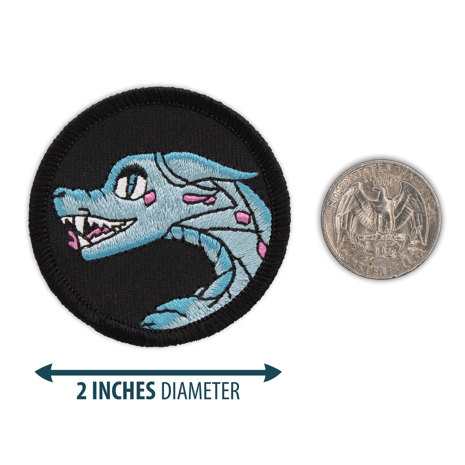 Happy blue dragon 2” embroidered scout patrol patches