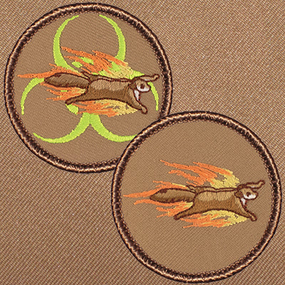 Flaming Flying Squirrel Patrol Patch