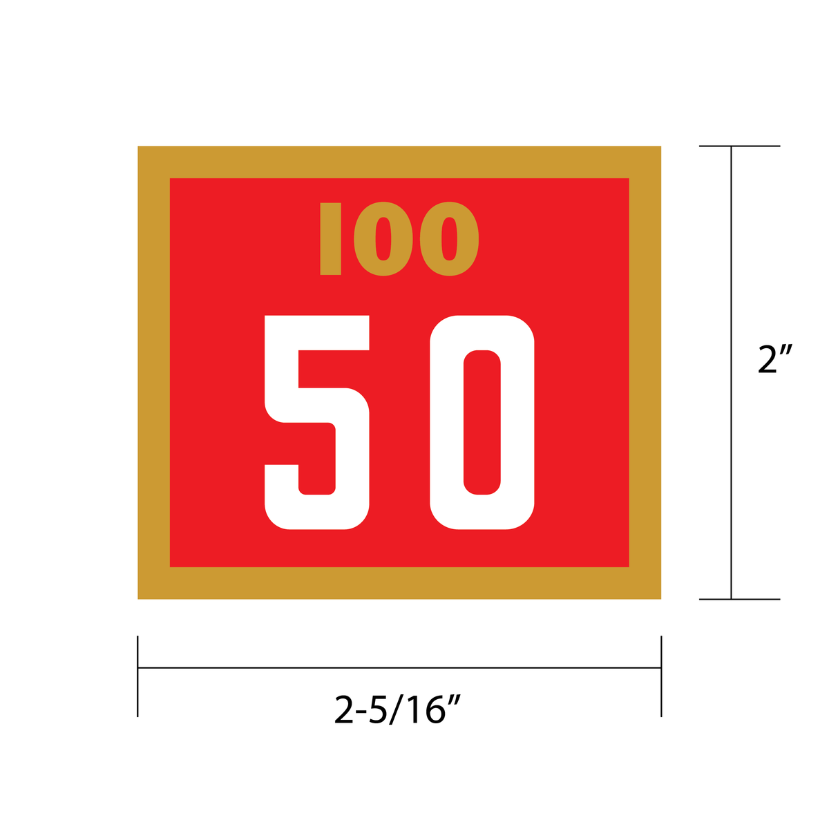 Troop 50 Custom Scout Troop Numeral Patch