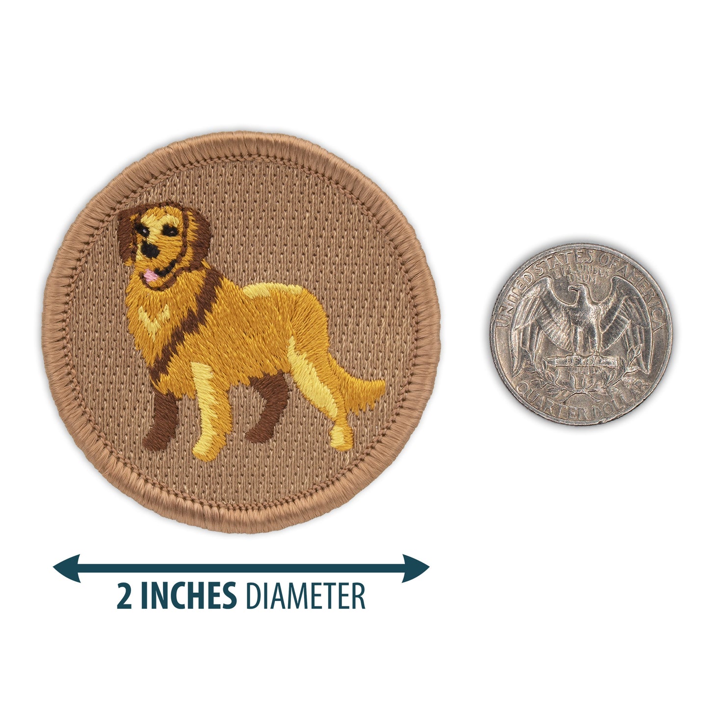 Golden retriever 2” embroidered scout patrol patches
