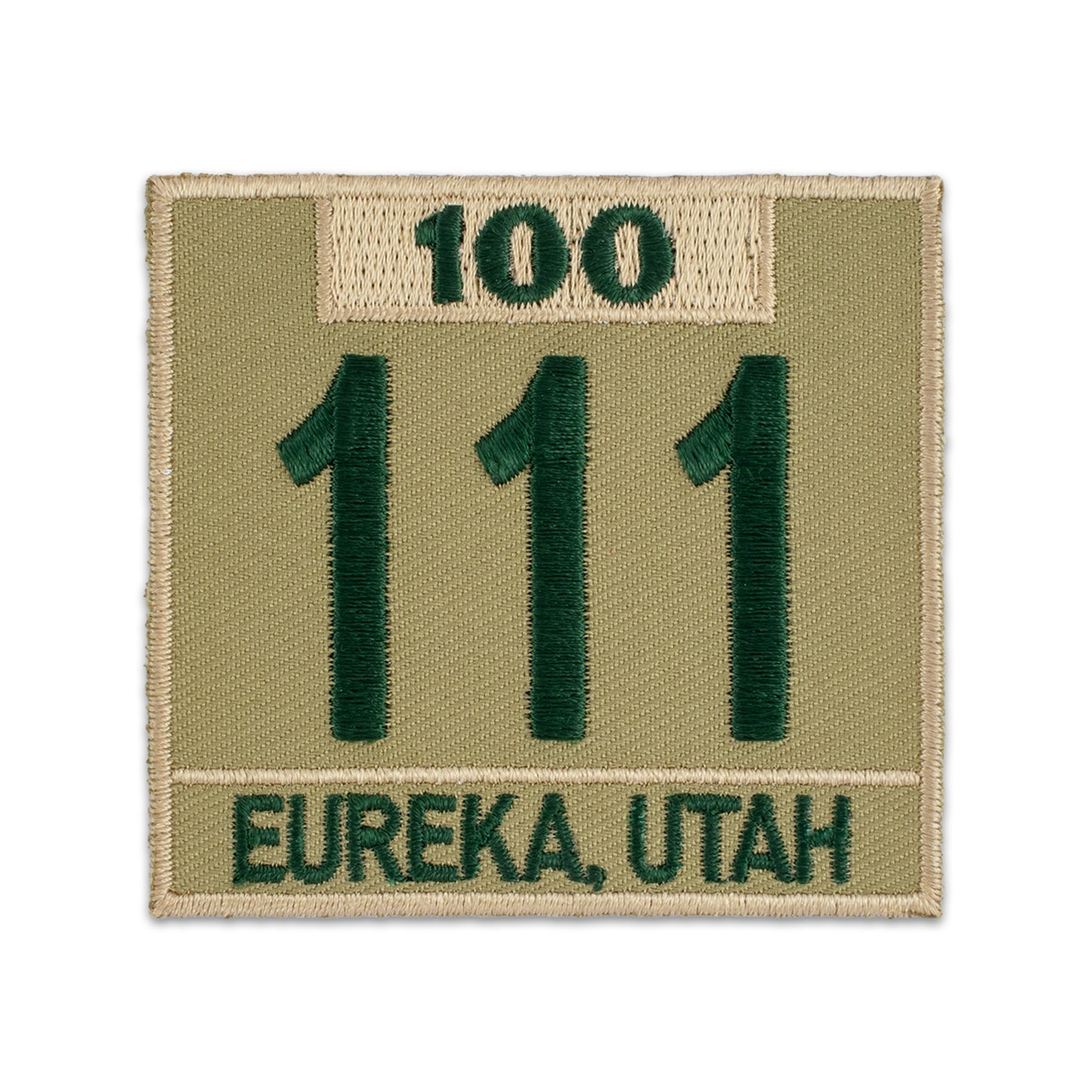 H) Khaki/Green Veteran Bar + Caption Numerals