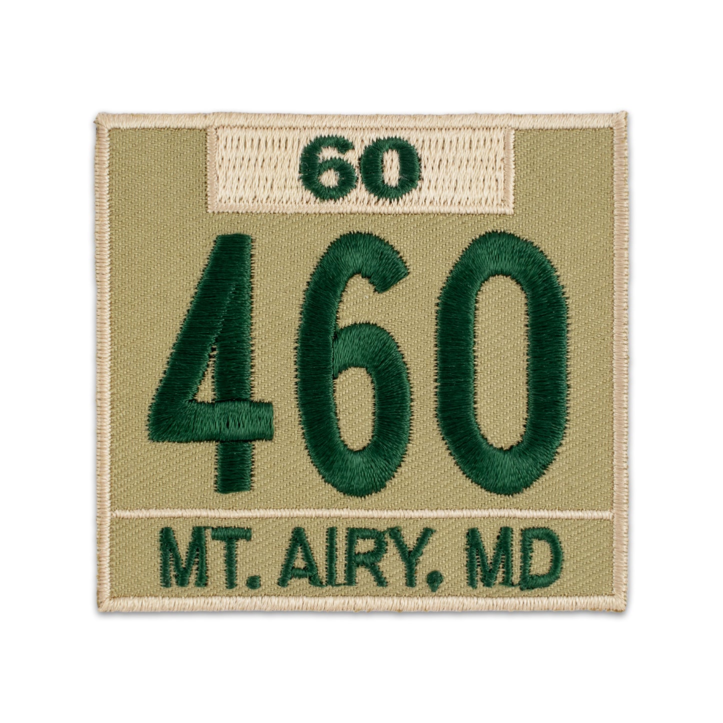 H) Khaki/Green Veteran Bar + Caption Numerals