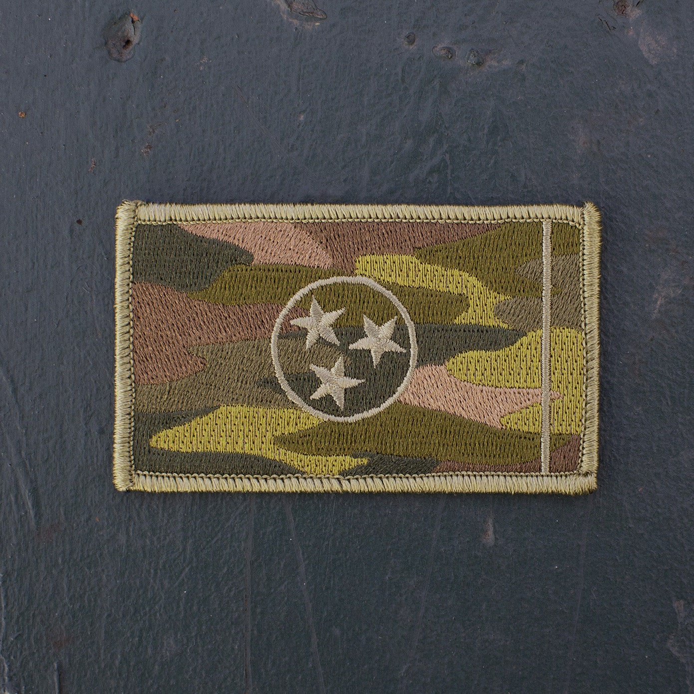 Camo green tennessee state flag patch